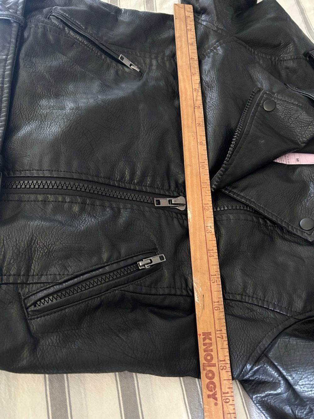 NWT Wild Fable Black Vegan Leather Motorcycle Rider Biker Jacket Women’s M - Picture 9 of 10